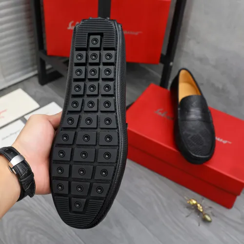 Replica Salvatore Ferragamo Leather Shoes For Men #1480650 $72.00 USD for Wholesale