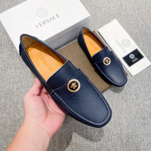Replica Versace Leather Shoes For Men #1480854 $85.00 USD for Wholesale