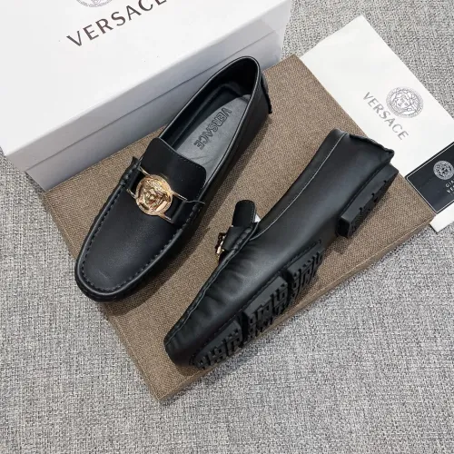 Cheap Versace Leather Shoes For Men #1480855, $$85.00 USD On Versace Leather Shoes