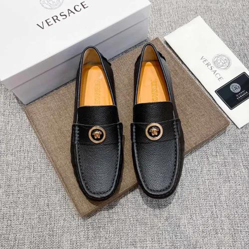 Replica Versace Leather Shoes For Men #1480856 $85.00 USD for Wholesale