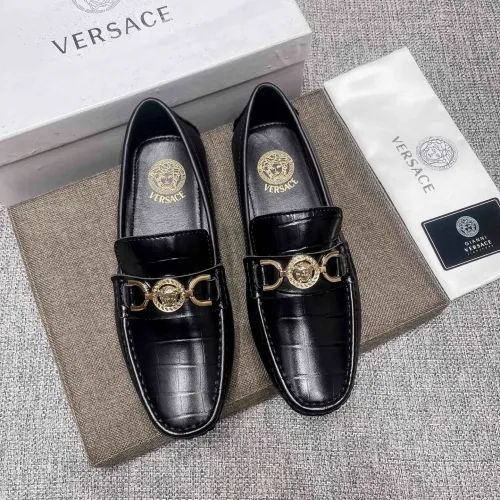 Replica Versace Leather Shoes For Men #1480857 $85.00 USD for Wholesale