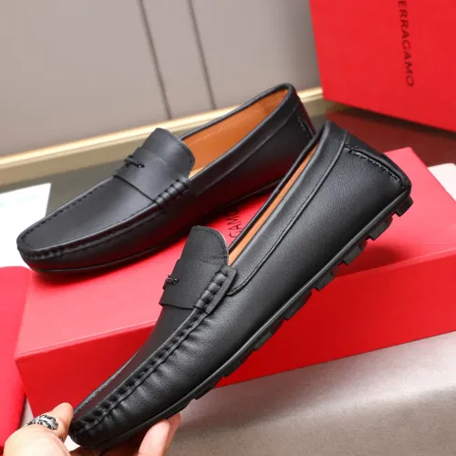 Replica Salvatore Ferragamo Leather Shoes For Men #1480914 $80.00 USD for Wholesale