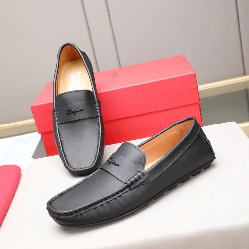 Replica Salvatore Ferragamo Leather Shoes For Men #1480914 $80.00 USD for Wholesale