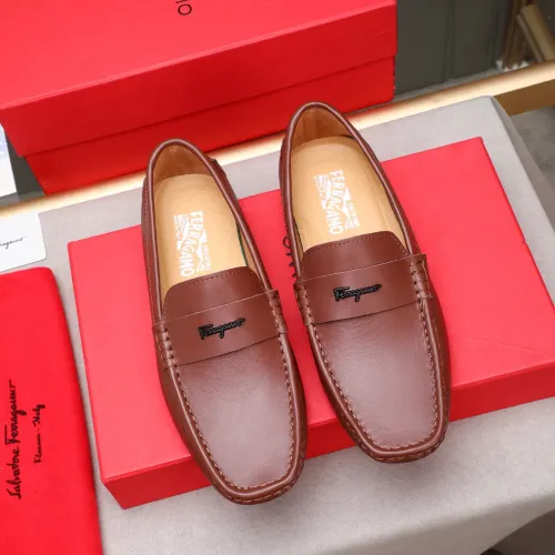 Cheap Salvatore Ferragamo Leather Shoes For Men #1480918, $$80.00 USD On Salvatore Ferragamo Leather Shoes