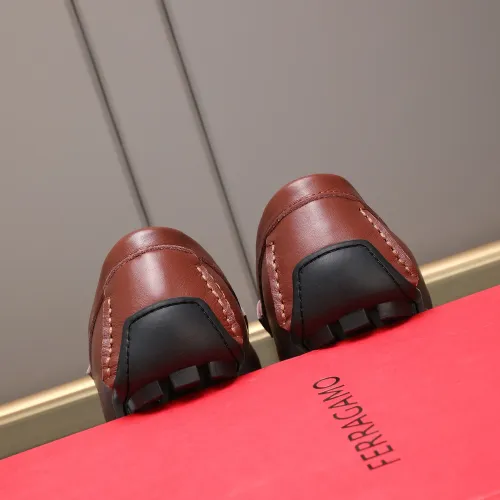 Replica Salvatore Ferragamo Leather Shoes For Men #1480918 $80.00 USD for Wholesale