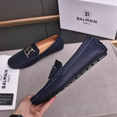 Replica Balmain Leather Shoes For Men #1480922 $80.00 USD for Wholesale