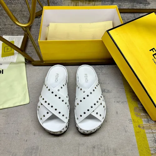 Replica Fendi Slippers For Women #1480984 $98.00 USD for Wholesale