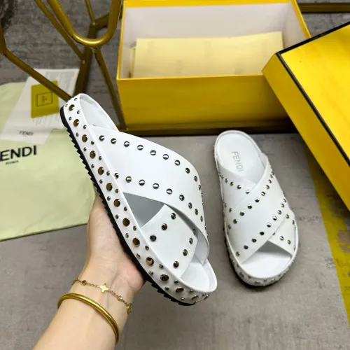 Replica Fendi Slippers For Women #1480984 $98.00 USD for Wholesale