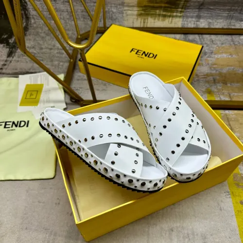 Replica Fendi Slippers For Women #1480984 $98.00 USD for Wholesale