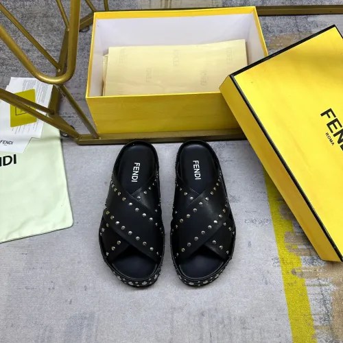 Replica Fendi Slippers For Women #1480986 $98.00 USD for Wholesale