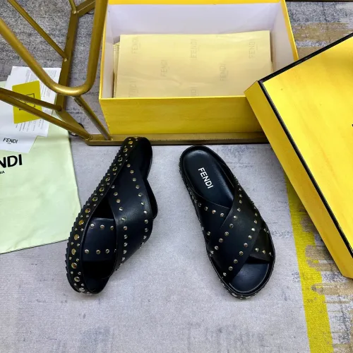Replica Fendi Slippers For Women #1480986 $98.00 USD for Wholesale