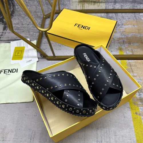 Replica Fendi Slippers For Women #1480986 $98.00 USD for Wholesale