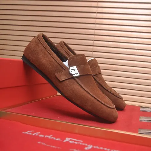 Replica Salvatore Ferragamo Leather Shoes For Men #1481304 $100.00 USD for Wholesale