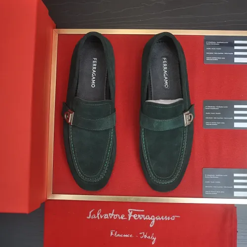 Replica Salvatore Ferragamo Leather Shoes For Men #1481305 $100.00 USD for Wholesale