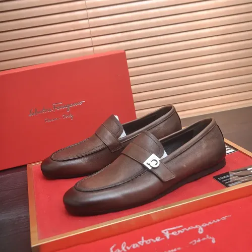 Cheap Salvatore Ferragamo Leather Shoes For Men #1481307, $$100.00 USD On Salvatore Ferragamo Leather Shoes