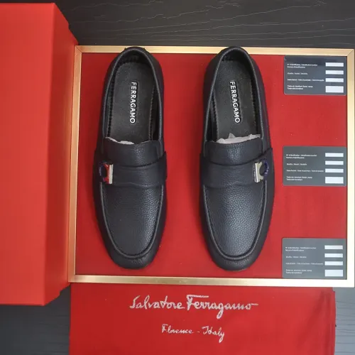 Replica Salvatore Ferragamo Leather Shoes For Men #1481309 $100.00 USD for Wholesale