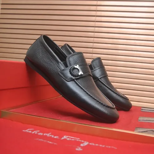 Replica Salvatore Ferragamo Leather Shoes For Men #1481310 $100.00 USD for Wholesale
