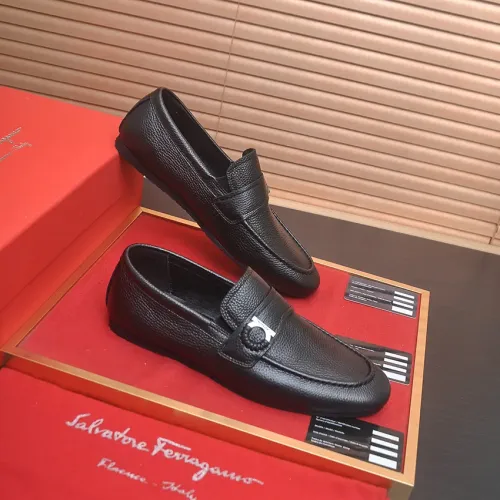 Replica Salvatore Ferragamo Leather Shoes For Men #1481310 $100.00 USD for Wholesale