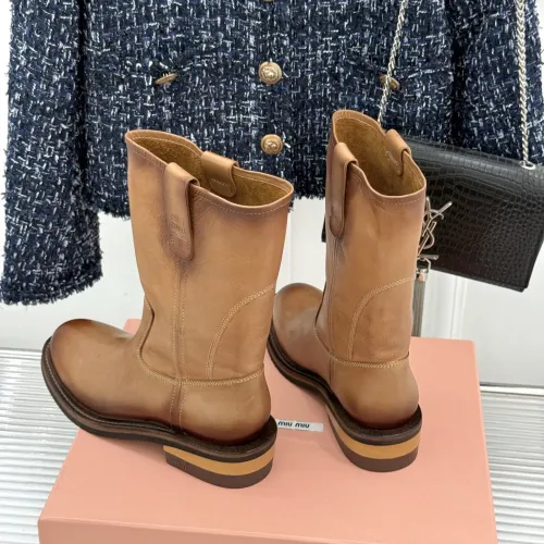Replica MIU MIU Boots For Women #1481826 $155.00 USD for Wholesale