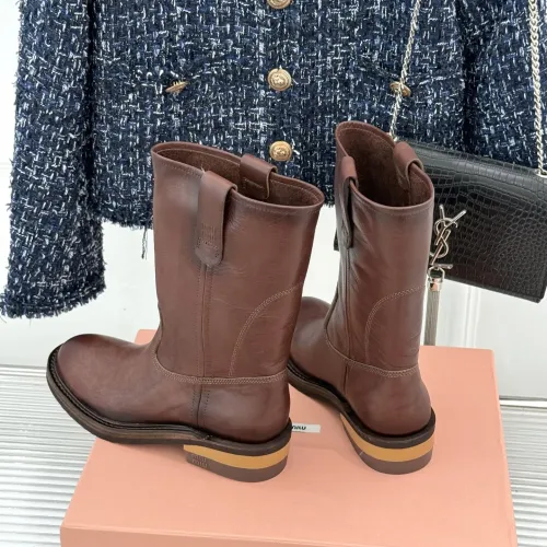 Replica MIU MIU Boots For Women #1481827 $155.00 USD for Wholesale