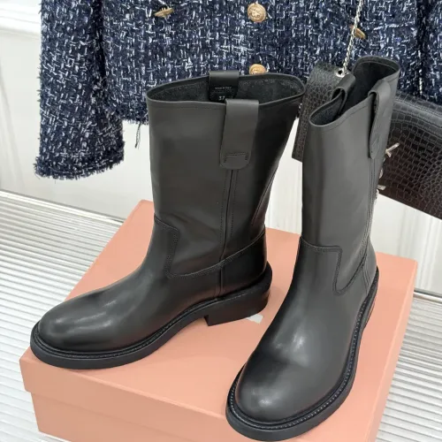 Replica MIU MIU Boots For Women #1481828 $155.00 USD for Wholesale