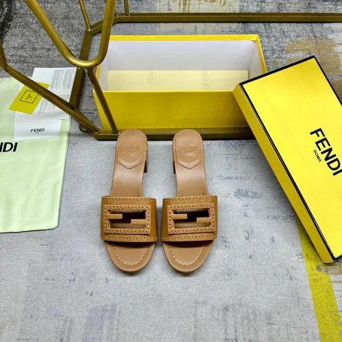 Replica Fendi Slippers For Women #1481830 $92.00 USD for Wholesale