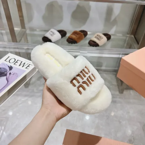 Replica MIU MIU Slippers For Women #1481842 $92.00 USD for Wholesale
