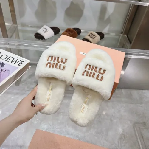 Replica MIU MIU Slippers For Women #1481842 $92.00 USD for Wholesale
