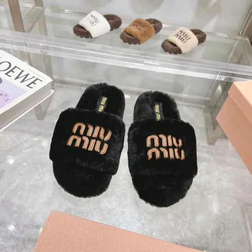 Replica MIU MIU Slippers For Women #1481843 $92.00 USD for Wholesale