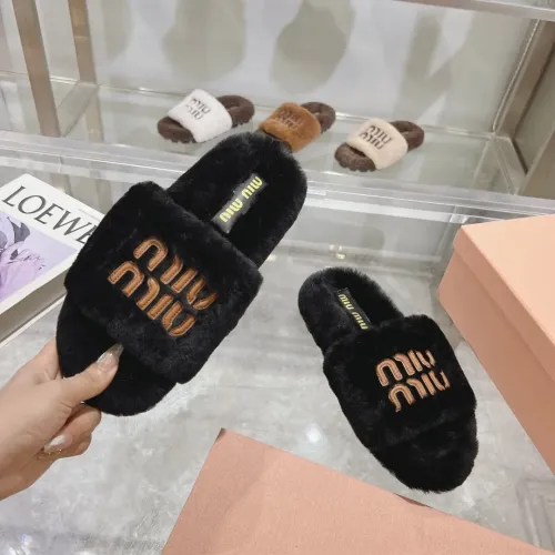 Replica MIU MIU Slippers For Women #1481843 $92.00 USD for Wholesale