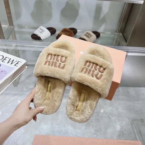 Replica MIU MIU Slippers For Women #1481845 $92.00 USD for Wholesale