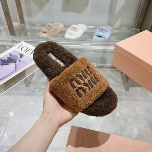 Replica MIU MIU Slippers For Women #1481846 $92.00 USD for Wholesale