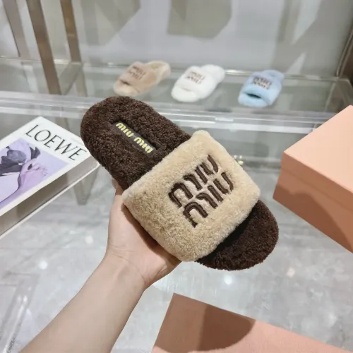 Replica MIU MIU Slippers For Women #1481847 $92.00 USD for Wholesale