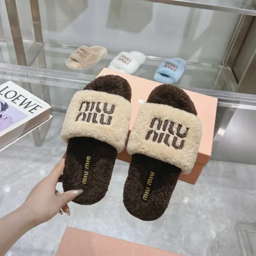 Replica MIU MIU Slippers For Women #1481847 $92.00 USD for Wholesale
