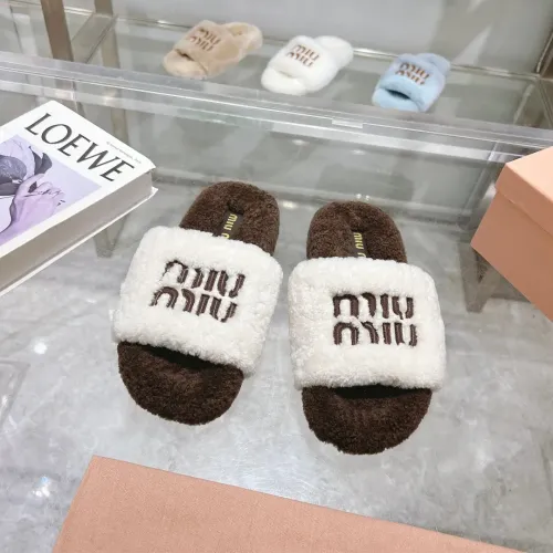 Replica MIU MIU Slippers For Women #1481848 $92.00 USD for Wholesale