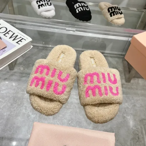 Replica MIU MIU Slippers For Women #1481849 $92.00 USD for Wholesale