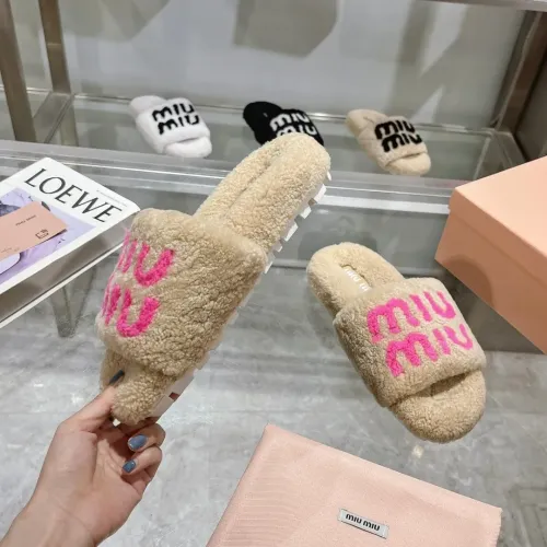 Replica MIU MIU Slippers For Women #1481849 $92.00 USD for Wholesale