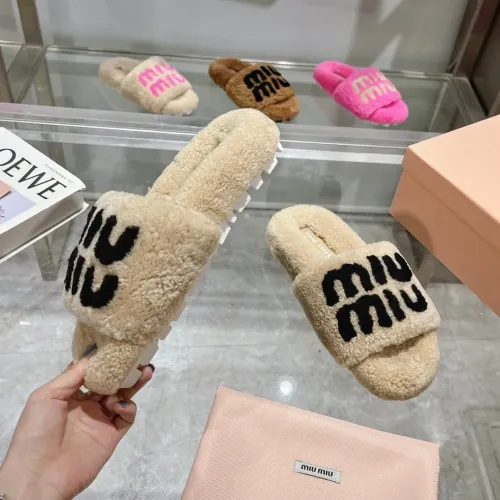 Replica MIU MIU Slippers For Women #1481850 $92.00 USD for Wholesale