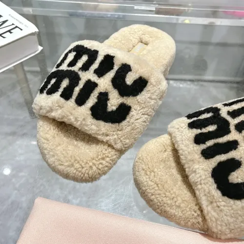 Replica MIU MIU Slippers For Women #1481850 $92.00 USD for Wholesale