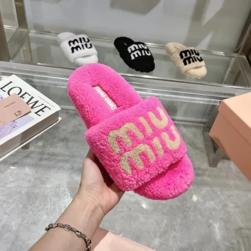 Replica MIU MIU Slippers For Women #1481851 $92.00 USD for Wholesale