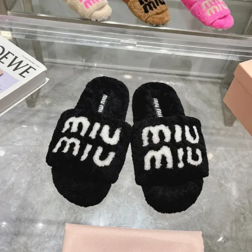 Replica MIU MIU Slippers For Women #1481852 $92.00 USD for Wholesale