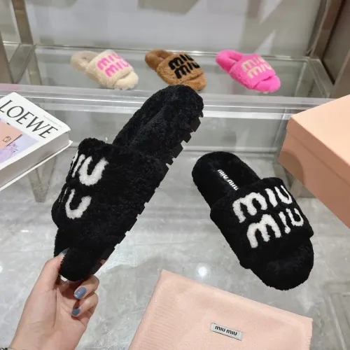 Replica MIU MIU Slippers For Women #1481852 $92.00 USD for Wholesale