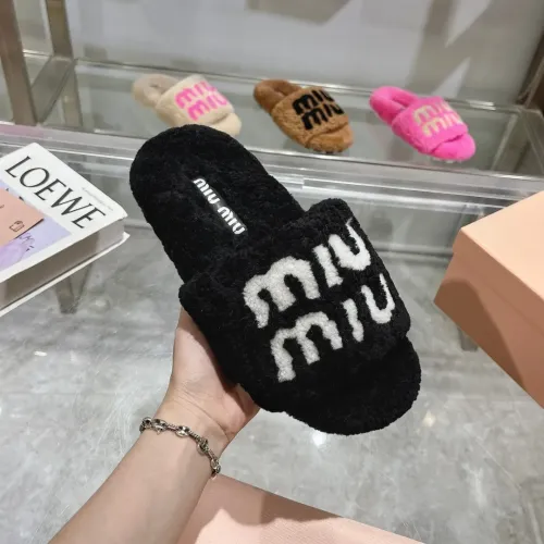 Replica MIU MIU Slippers For Women #1481852 $92.00 USD for Wholesale