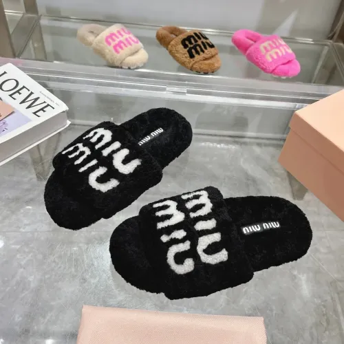 Replica MIU MIU Slippers For Women #1481852 $92.00 USD for Wholesale