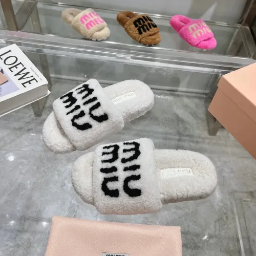 Replica MIU MIU Slippers For Women #1481853 $92.00 USD for Wholesale