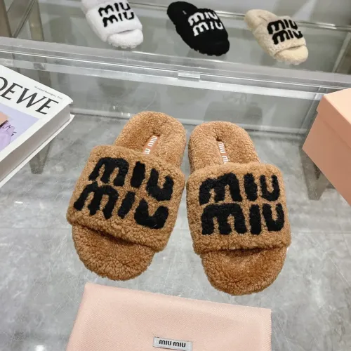 Replica MIU MIU Slippers For Women #1481854 $92.00 USD for Wholesale