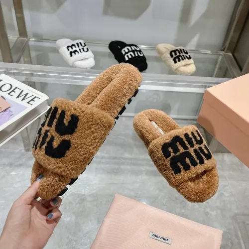 Replica MIU MIU Slippers For Women #1481854 $92.00 USD for Wholesale