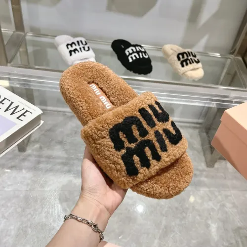 Replica MIU MIU Slippers For Women #1481854 $92.00 USD for Wholesale