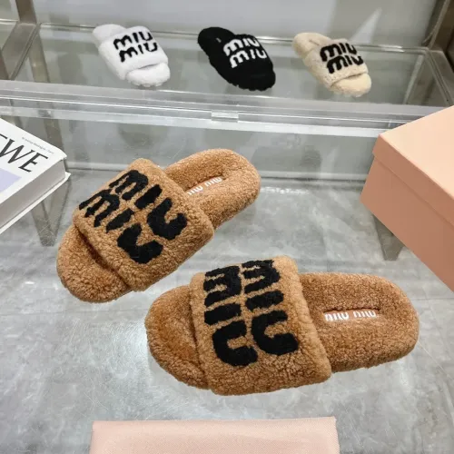Replica MIU MIU Slippers For Women #1481854 $92.00 USD for Wholesale