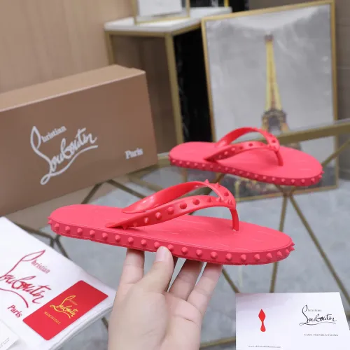 Replica Christian Louboutin CL Slippers For Women #1481889 $64.00 USD for Wholesale